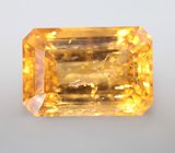 Кольцо с ярко-желтым топазом 5,81 карата и ограненным лунным камнем Золото