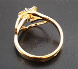 Золотое кольцо с чистейшим гранатом с контрастной сменой цвета 0,74 карата