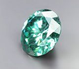 Голубовато-зеленый муассанит 2,97 карата