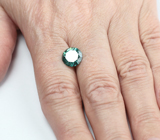 Голубовато-зеленый муассанит 2,97 карата