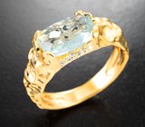 Золотое кольцо с редким параиба турмалином 1,91 карата и бриллиантами