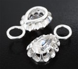 Подвесы для серег с бесцветными цирконами 5,06 карата