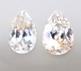 Подвесы для серег с бесцветными цирконами 5,06 карата