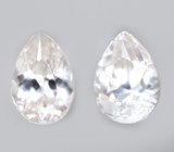 Подвесы для серег с чистейшими бесцветными цирконами 3,58 карата Золото