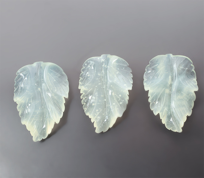 Крупный набор резного нефрита 17,68 карата