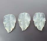 Крупный набор резного нефрита 17,68 карата 