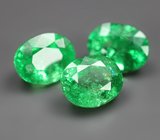 Редкий набор из 3 «неоновых» цаворитов 3,62 карата