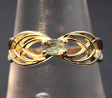 Золотое кольцо с насыщенным уральским александритом высокой чистоты 0,17 карата