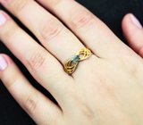 Золотое кольцо с насыщенным уральским александритом высокой чистоты 0,17 карата