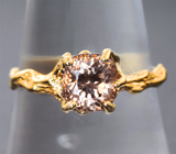 Золотое кольцо с чистейшим цирконом 2,42 карата