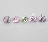 Набор из 5 разноцветных сапфиров 0,79 карата