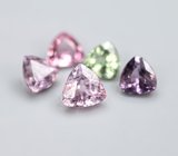 Набор из 5 разноцветных сапфиров 0,79 карата