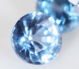 Редкая пара синих шпинелей 0,9 карата