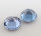 Редкая пара синих шпинелей 0,9 карата