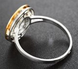 Комплект из золота и серебра с уральскими изумрудами 0,2 карата