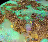Австралийский черный опал c пастельно-зеленой опалесценцией Ювелирный сплав