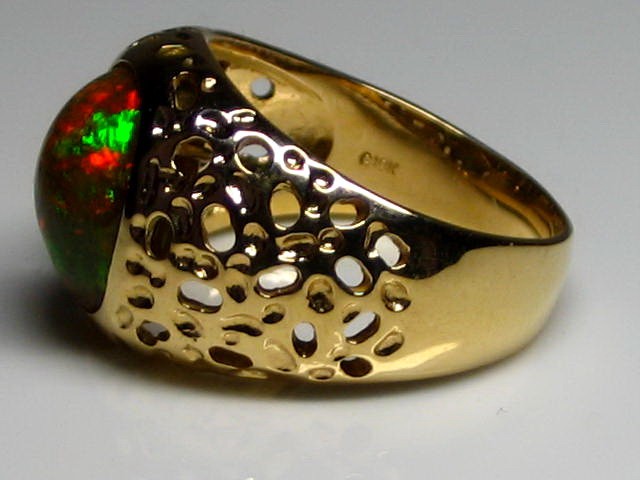 Кольцо С Черным Опалом Купить