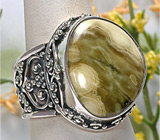 Перстень с яшмой Серебро 925