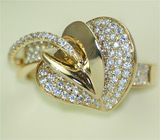 Великолепное изящное кольцо с бриллиантами Золото