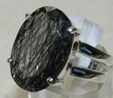 Кольцо с турмалиновым кварцем Серебро 925
