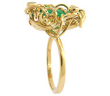 Авторское кольцо с изумрудом и бриллиантами Золото