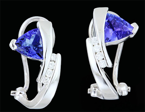 Серьги от LeVian с танзанитами и бриллиантами