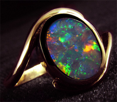 Кольцо С Черным Опалом Купить