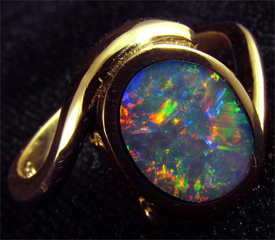 Кольцо С Черным Опалом Купить