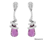 Серьги Krementz с аметистами-бриолетами Золото