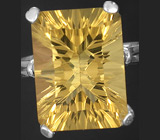 Кольцо с безупречным золотисто-жёлтым цитрином Золото