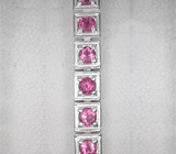 Браслет с розовыми турмалинами Серебро 925