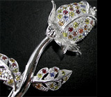 Брошь «Роза» Серебро 925