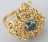 Кольцо с цветным бриллиантом Золото