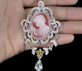 Брошь/кулон с камеей Серебро 925