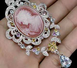 Брошь/кулон с камеей Серебро 925