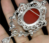 Брошь/кулон с камеей и самоцветами Серебро 925