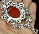 Брошь/кулон с камеей и самоцветами Серебро 925