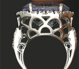 Кольцо с мистическим топазом и цирконами Серебро 925