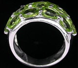 Роскошное кольцо с перидотами Серебро 925