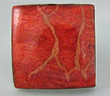 Крупное кольцо с красным кораллом Серебро 925