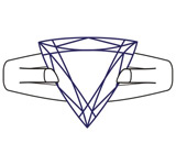 Кольцо с средним треугольным камнем